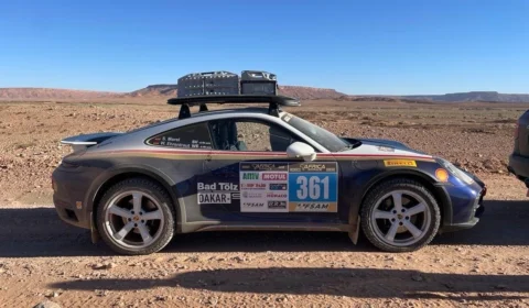 Alemanha a Senegal com um único jogo de pneus no Porsche 911 Dakar