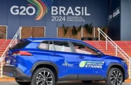 Toyota do Brasil demonstra benefícios da tecnologia híbrida flex durante o G20