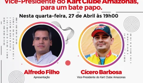O QGCAST desta quarta-feira recebe Cícero Barbosa, Vice-Presidente do Kart Clube Amazonas