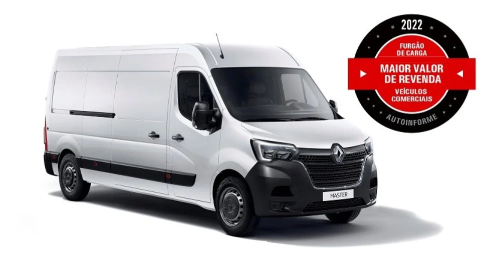 Renault Master Furgão é hexacampeão do selo maior valor de revenda
