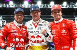 Verstappen bate Leclerc e Pérez e vence GP de Las Vegas repleto de ação