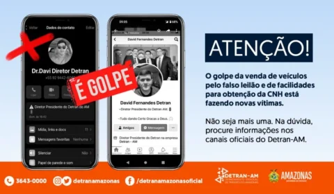 Criminosos aplicam golpes usando a imagem do diretor do Detran-AM