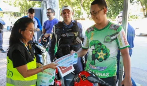 Operação ‘blitz educativa’ é promovida para motociclistas da zona Oeste de Manaus