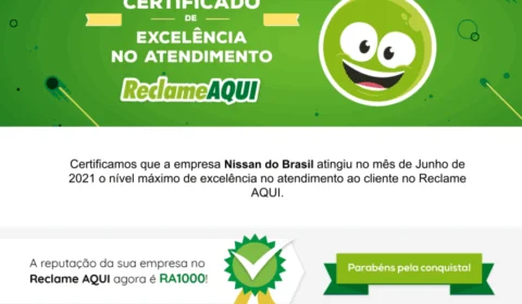 Nissan é certificada por sua excelência no atendimento a clientes