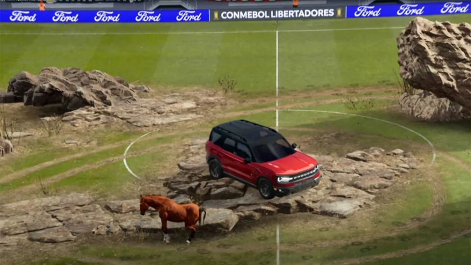 Ford faz apresentação do Bronco Sport em 3D durante partida da Libertadores