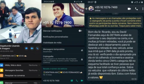 ALERTA: Criminosos aplicam golpes usando imagem de servidores do Detran-AM