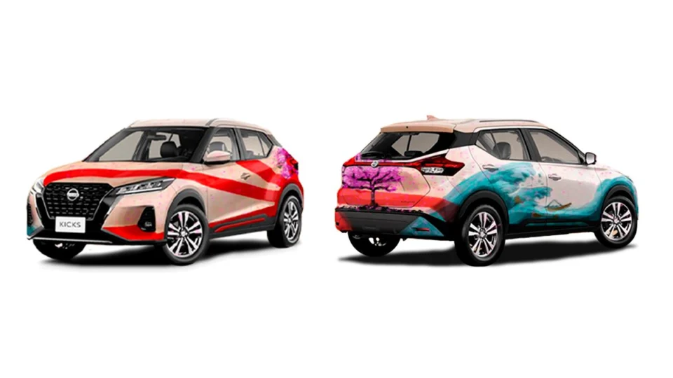 Design com elementos da cultura japonesa vence concurso para pintura especial do Novo Nissan Kicks