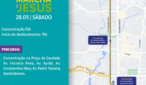 Trânsito e transporte será alterado devido a ‘Marcha para Jesus’ neste sábado