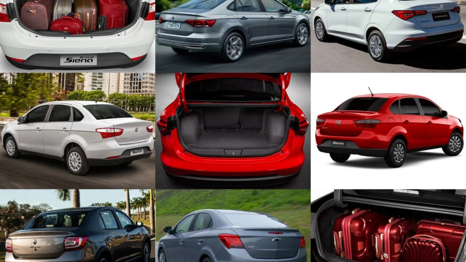 TOP 5 – Sedãs compactos com os maiores porta-malas para instalação do GNV