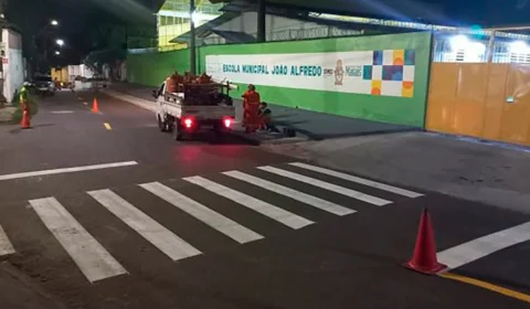 Prefeitura continua ações de revitalização de faixas de pedestres