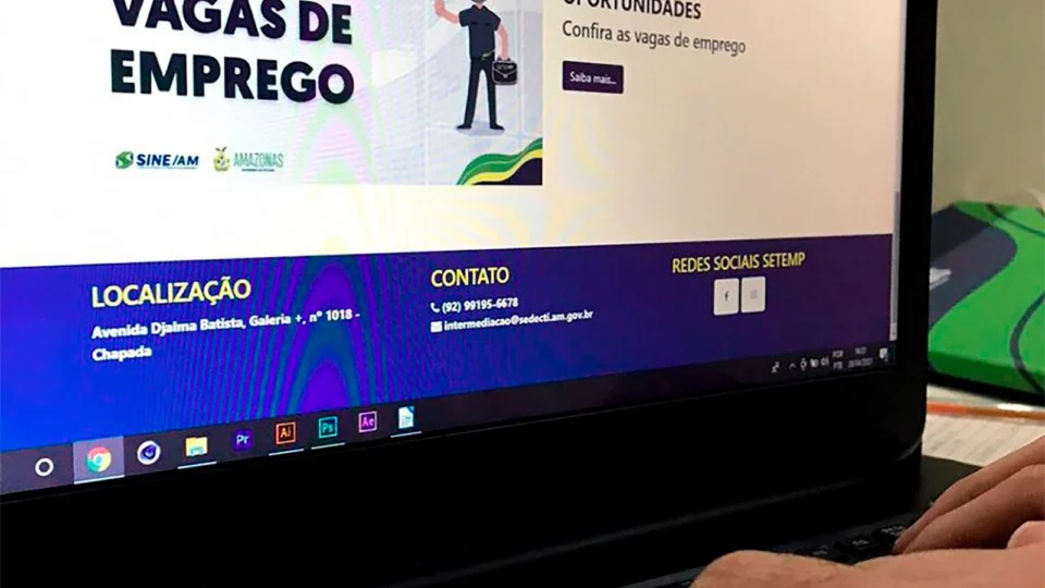 Sine Amazonas divulga 16 vagas de emprego em diversas áreas para esta segunda-feira (03/01)