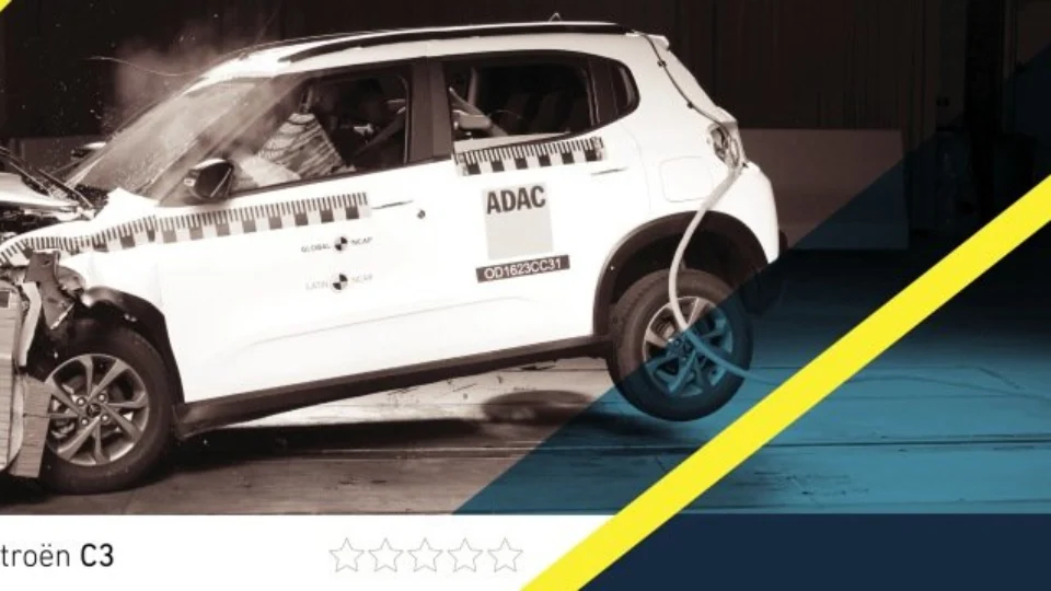 Citroën C3 vai mal no teste de segurança da Latin NCAP