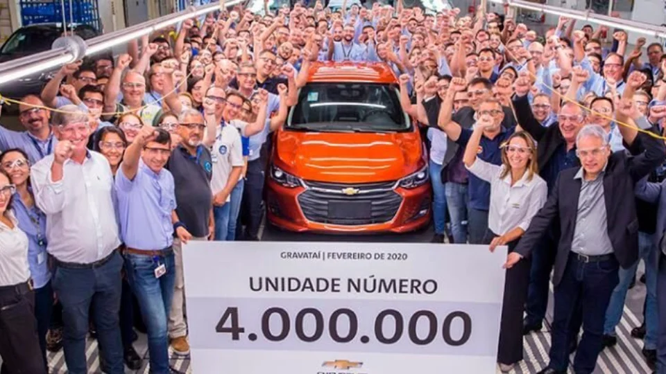 Fábrica da GM de Gravataí produz unidade quatro milhões