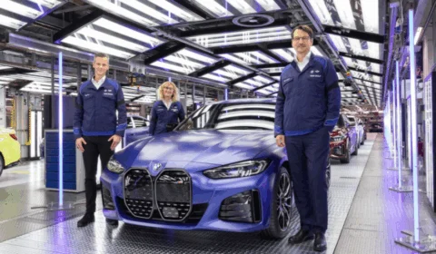 Confirmado para o Brasil em 2022, BMW inicia produção do i4 elétrico