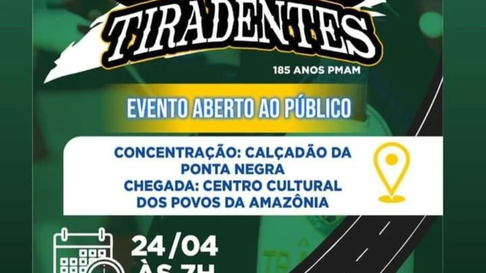 Motofest: Passeio Motociclístico Tiradentes é realizado neste domingo