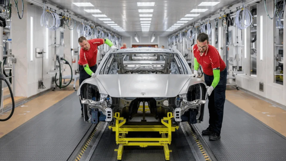 Fábrica da Porsche em Leipzig comemora produção de seu carro de número dois milhões 