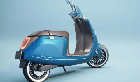 Nova scooter elétrica inspirada no Fiat 500: Platum E-Moped 500