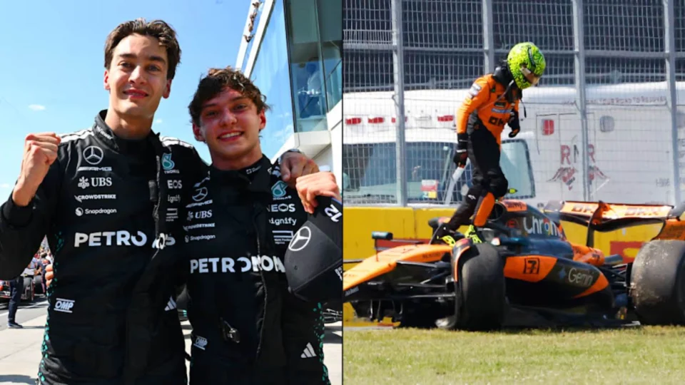 Russell conquista vitória dramática no Canadá; Colisão entre McLarens marca final da prova