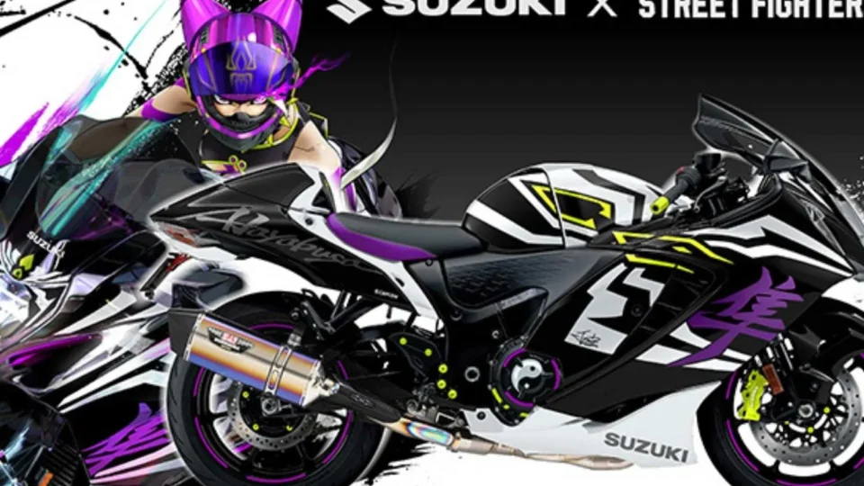 Suzuki revela “Hayabusa Tuned by JURI”: A fusão suprema entre velocidade e Street Fighter 6
